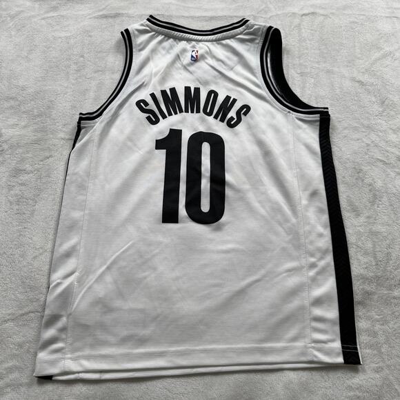 Fanatics Brooklyn Nets Jersey Youth Size Small Ben Simmons #10 White NBA NEW - Picture 5 of 8